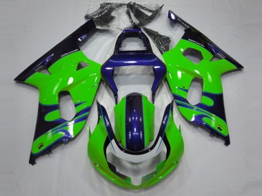 Cheap 2001-2003 Suzuki GSXR 600 / GSXR 750 Motorcycle Fairings - Green Blue Black