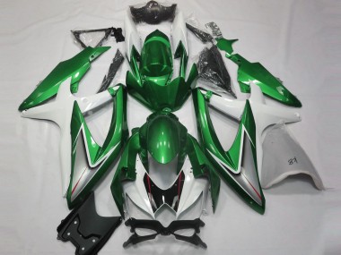 Cheap 2008-2010 Suzuki GSXR 600 / GSXR 750 Motorcycle Fairings - White Green Silver Glossy Black