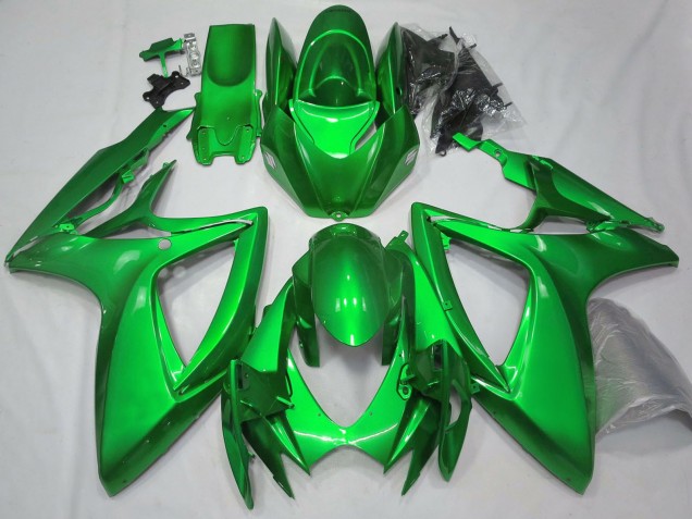 2006-2007 Suzuki GSXR 600 / GSXR 750 Motorcycle Fairings - Glossy Green Plain