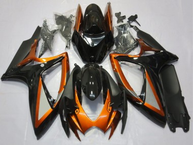 Cheap 2006-2007 Suzuki GSXR 600 / GSXR 750 Motorcycle Fairings - Orange Glossy Black Matte Black