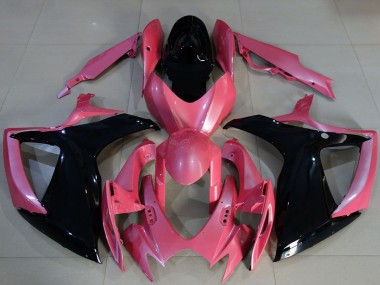 Cheap 2006-2007 Suzuki GSXR 600 / GSXR 750 Motorcycle Fairings - Pink Glossy Black