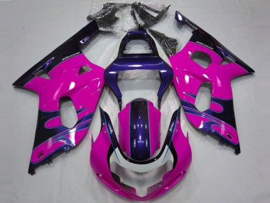Cheap 2001-2003 Suzuki GSXR 600 / GSXR 750 Motorcycle Fairings - Pink Glossy Blue