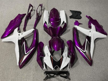 Cheap 2008-2010 Suzuki GSXR 600 / GSXR 750 Motorcycle Fairing - White Purple Black