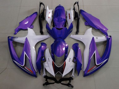 Cheap 2008-2010 Suzuki GSXR 600 / GSXR 750 Motorcycle Fairings - White Purple Black