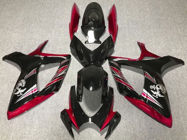 Cheap 2006-2007 Suzuki GSXR 600 / GSXR 750 Motorcycle Fairing - Red Glossy Black