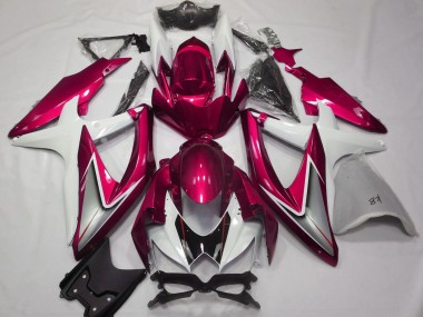 Cheap 2008-2010 Suzuki GSXR 600 / GSXR 750 Motorcycle Fairings - White Red Silver Black