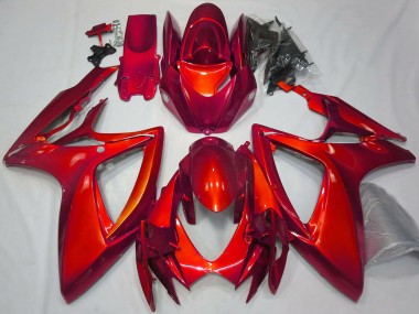 Cheap 2006-2007 Suzuki GSXR 600 / GSXR 750 Motorcycle Fairings - Glossy Red Plain