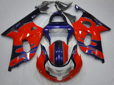 Cheap 2001-2003 Suzuki GSXR 600 / GSXR 750 Motorcycle Fairings - Red Blue Glossy Black