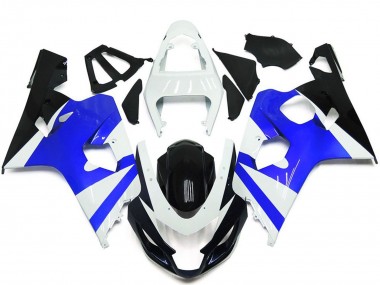 Cheap 2004-2005 Suzuki GSXR 600 / GSXR 750 Motorcycle Fairing Kits - White Blue Glossy Black