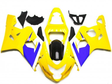 Cheap 2004-2005 Suzuki GSXR 600 / GSXR 750 Motorcycle Fairings - Yellow Blue White Glossy Black