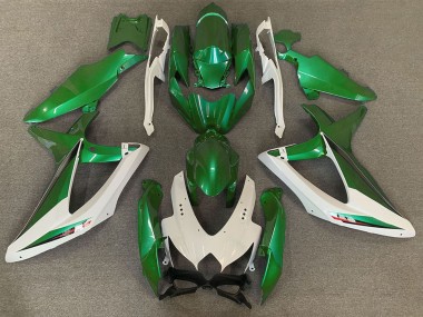 Cheap 2008-2010 Suzuki GSXR 600 / GSXR 750 Motorcycle Fairings - White Green OEM Style