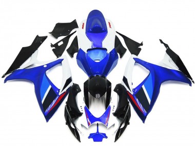 Cheap 2006-2007 Suzuki GSXR 600 / GSXR 750 Motorcycle Fairings - Blue White Red Glossy Black OEM Style