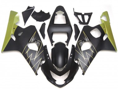 Cheap 2004-2005 Suzuki GSXR 600 / GSXR 750 Motorcycle Fairings - Matte Black Gold Corona