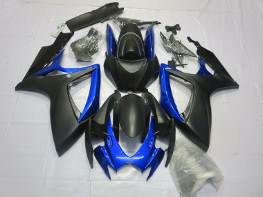 Cheap 2006-2007 Suzuki GSXR 600 / GSXR 750 Motorcycle Fairings - Matte Black Blue