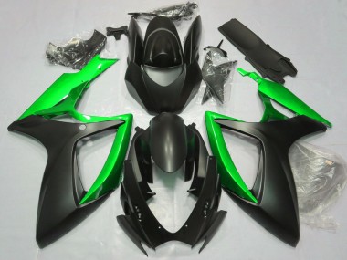 Cheap 2006-2007 Suzuki GSXR 600 / GSXR 750 Motorcycle Fairings - Matte Black Green