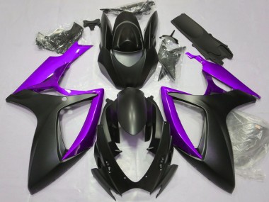 Cheap 2006-2007 Suzuki GSXR 600 / GSXR 750 Motorcycle Fairings - Matte Black Purple