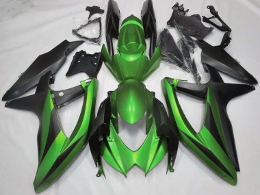 Cheap 2008-2010 Suzuki GSXR 600 / GSXR 750 Motorcycle Fairings - Green Matte Black