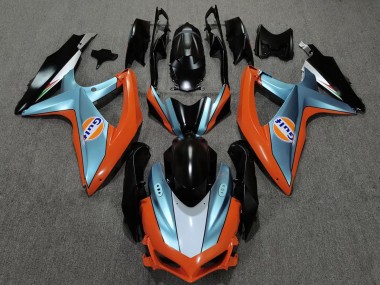 Cheap 2008-2010 Suzuki GSXR 600 / GSXR 750 Motorcycle Fairings - Orange Blue Black Gulf