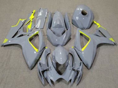 Cheap 2006-2007 Suzuki GSXR 600 / GSXR 750 Motorcycle Fairings - Nardo Grey High Viz Yellow