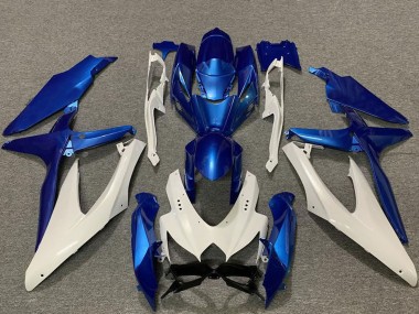 Cheap 2008-2010 Suzuki GSXR 600 / GSXR 750 Motorcycle Fairings - White Blue