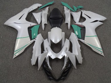 Cheap 2011-2024 Suzuki GSXR 600 / GSXR 750 Motorcycle Fairings - Pearl White and T Blue
