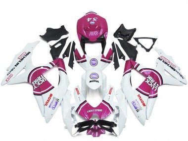 Cheap 2008-2010 Suzuki GSXR 600 / GSXR 750 Motorcycle Fairings - White Pink Motul Lucky Strike 34
