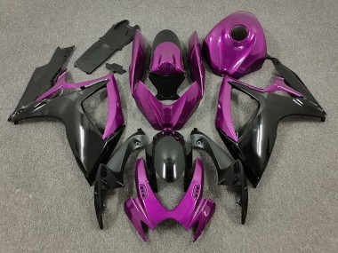 Cheap 2006-2007 Suzuki GSXR 600 / GSXR 750 Motorcycle Fairings - Purple Black