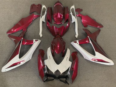 Cheap 2008-2010 Suzuki GSXR 600 / GSXR 750 Motorcycle Fairings - White Red OEM Style