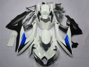 Cheap 2008-2010 Suzuki GSXR 600 / GSXR 750 Motorcycle Fairings - White Blue Matte Black