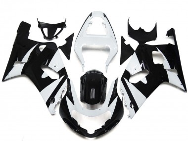 Cheap 2001-2003 Suzuki GSXR 600 / GSXR 750 Motorcycle Fairings - White Glossy Black OEM Style