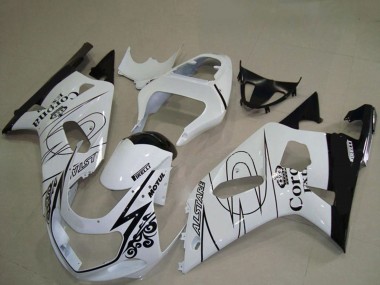 Cheap 2001-2003 Suzuki GSXR 600 / GSXR 750 Motorcycle Fairings - White Black Corona Alstare