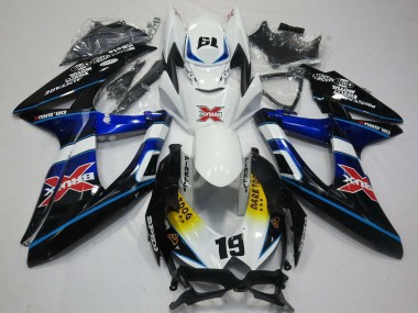 Cheap 2008-2010 Suzuki GSXR 600 / GSXR 750 Motorcycle Fairings - White Blue Black Yellow Red X Dark Dog 19