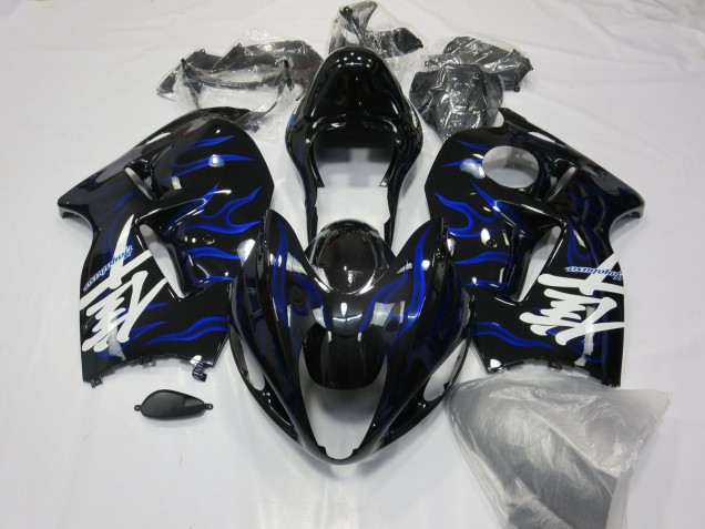 1996-2007 Suzuki GSXR 1300 Motorcycle Fairings - Blue Swirl