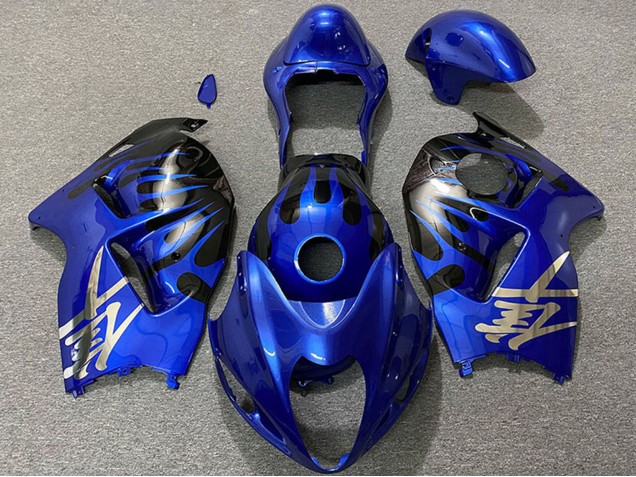 1996-2007 Suzuki GSXR 1300 Motorcycle Fairings - Deep Blue and Black