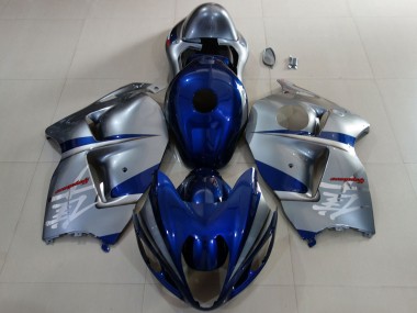 Cheap 1996-2007 Suzuki GSXR 1300 Motorcycle Fairings - Deep Blue Silver