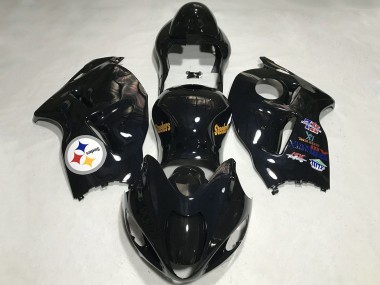 Cheap 1996-2007 Suzuki GSXR 1300 Motorcycle Fairings - Glossy Black Team Logo