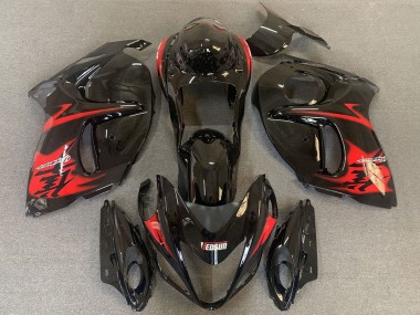 Cheap 2008-2020 Suzuki GSXR 1300 Motorcycle Fairings - Glossy Black with Red Logo