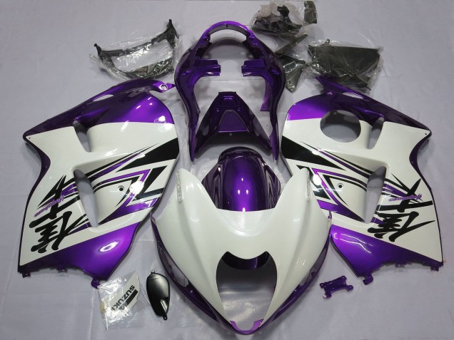 1996-2007 Suzuki GSXR 1300 Motorcycle Fairings - Glossy White Purple