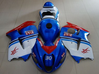 Cheap 1996-2007 Suzuki GSXR 1300 Motorcycle Fairings - Blue White Red