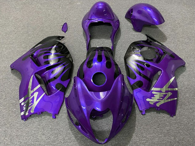 1996-2007 Suzuki GSXR 1300 Motorcycle Fairings - Purple and Black