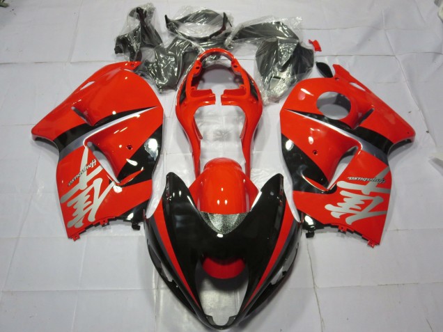 1996-2007 Suzuki GSXR 1300 Motorcycle Fairings - Red Black Silver Decal