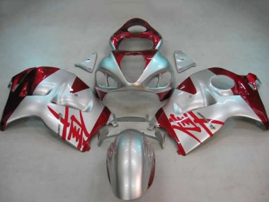 Cheap 1996-2007 Suzuki GSXR 1300 Motorcycle Fairings - Silver Red