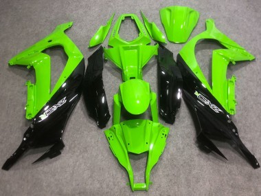 Cheap 2016-2020 Kawasaki ZX10R Abs Motorcycle Fairings - Green Glossy Black