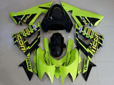 Cheap 2004-2005 Kawasaki ZX10R Motorcycle Fairings - Custom High Viz Yellow