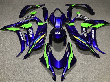 Cheap 2016-2020 Kawasaki ZX10R Motorcycle Fairings - Deep Blue Green Trick Star Eva Racing