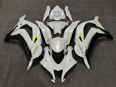 Cheap 2016-2020 Kawasaki ZX10R Motorcycle Fairings - Pearl White Yellow Matte Black