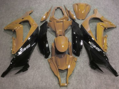 Cheap 2016-2020 Kawasaki ZX10R Motorcycle Fairings - Desert Tan Glossy Black