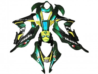 Cheap 2016-2020 Kawasaki ZX10R Motorcycle Fairings - Forest Green Yellow Shark 46