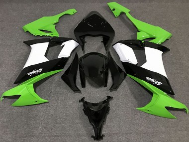 Cheap 2008-2010 Kawasaki ZX10R Motorcycle Fairings - Green White Black