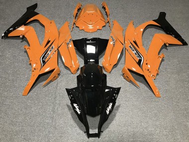 Cheap 2011-2015 Kawasaki ZX10R Motorcycle Fairings - Orange Glossy Black